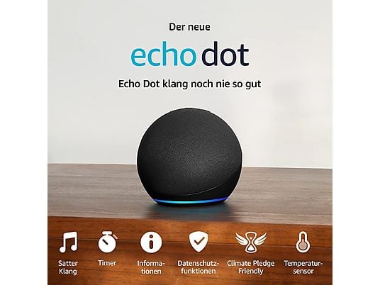 AMAZON Echo Dot (5e génération) - Haut-parleur intelligent (Anthracite)
