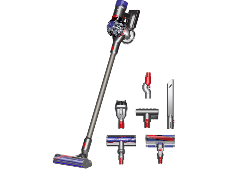 Aspirador escoba - Dyson v8 Absolute, Potencia 115 W, Depósito 0.54 l, 40 min, Inalámbrico, Sistema filtrado eficiente, Níquel