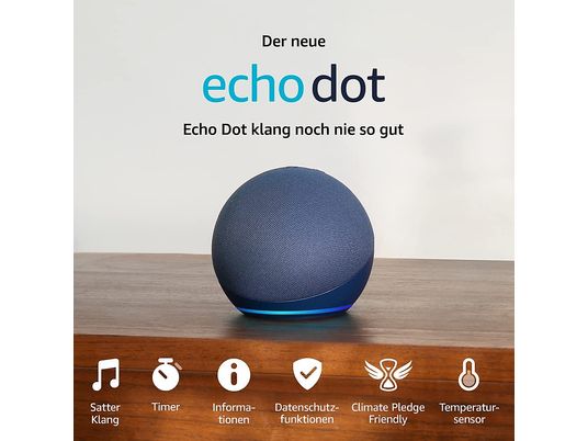 AMAZON Echo Dot (5. Gen.) - Altoparlante smart (Blu oltremare)