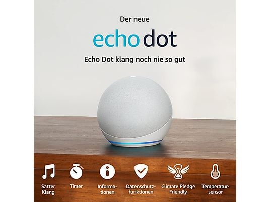AMAZON Echo Dot (5e génération) - Haut-parleur intelligent (Blanc)