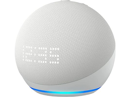 AMAZON Echo Dot (5e génération) avec horloge - Haut-parleur intelligent (Blanc)