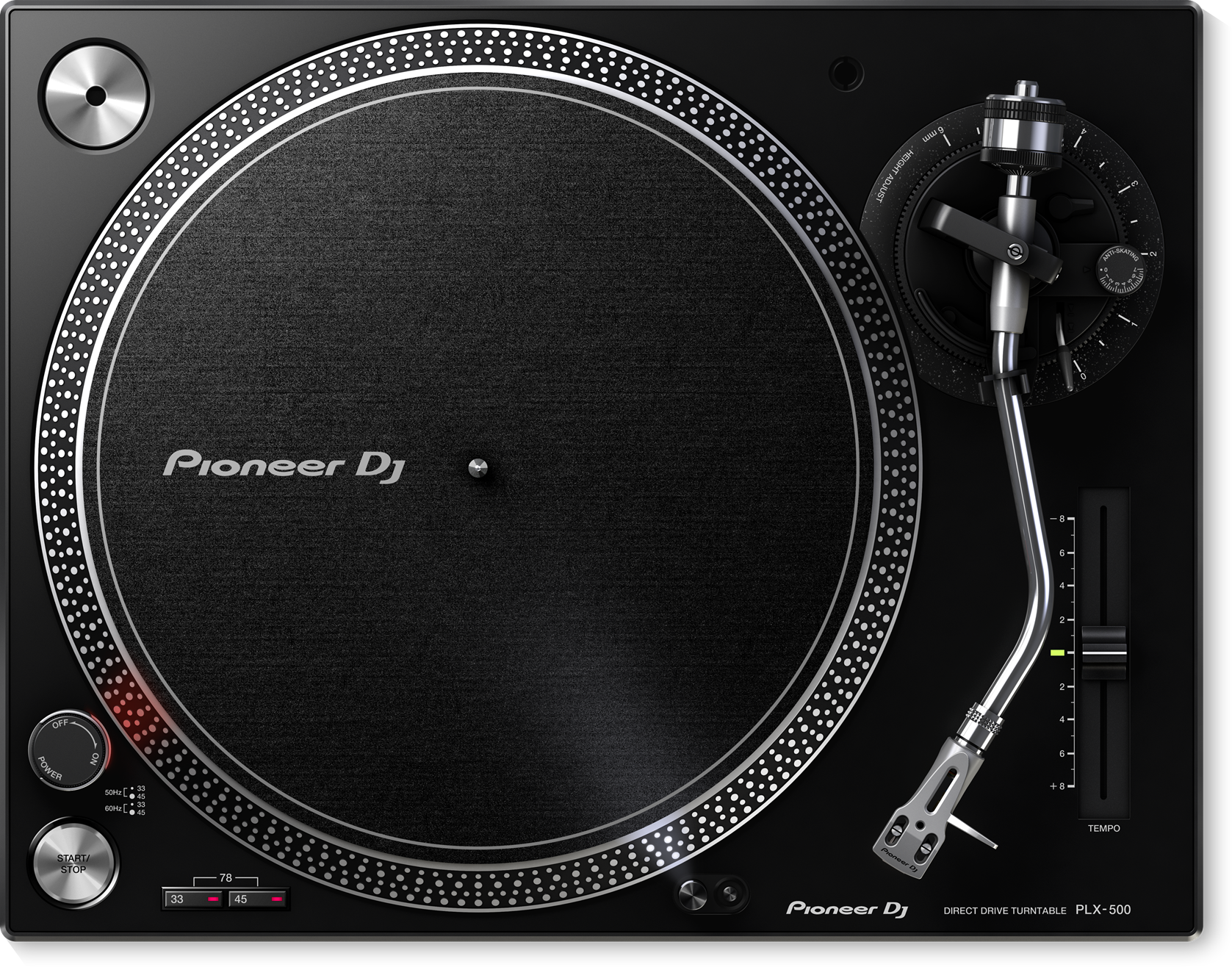PIONEER DJ PLX-500-K lemezjátszó, fekete