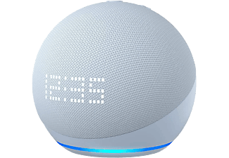 AMAZON Echo Dot (5. Gen.) mit Uhr - Smarter Lautsprecher (Graublau)
