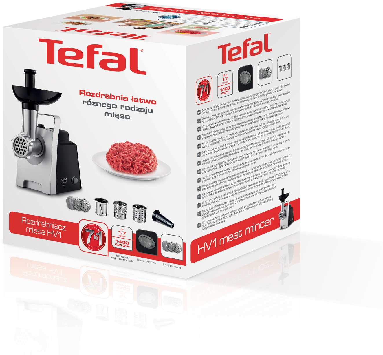 TEFAL NE108831 HV1 húsdaráló 7 az 1-ben ezüst-fekete