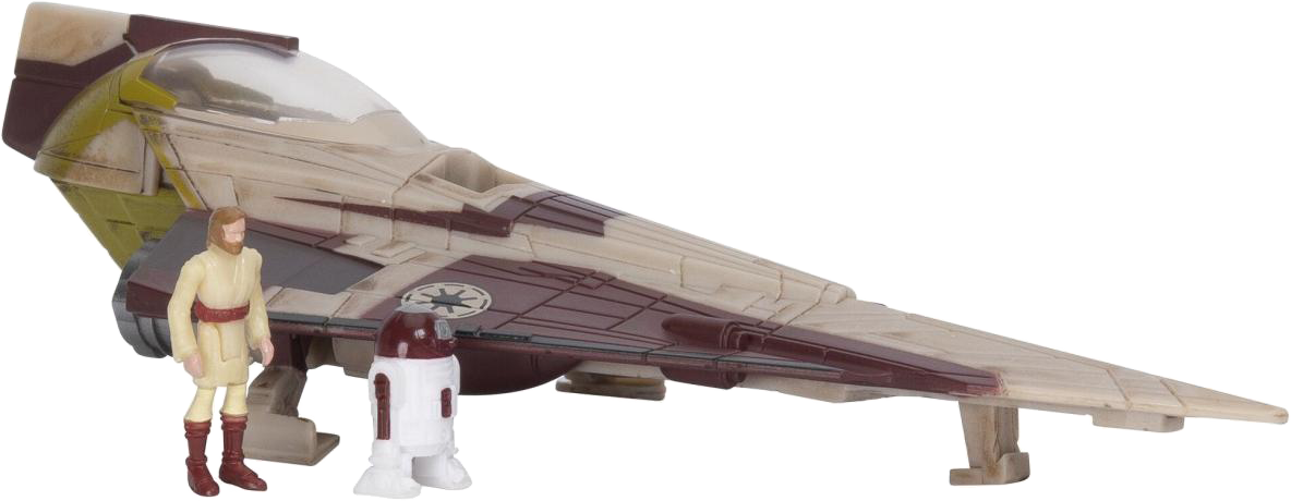 JAZWARES Star wars Csillagok háborúja Jedi Starfighter, Obi-Wan Kenobi és R4-P17 (SWJ0014)