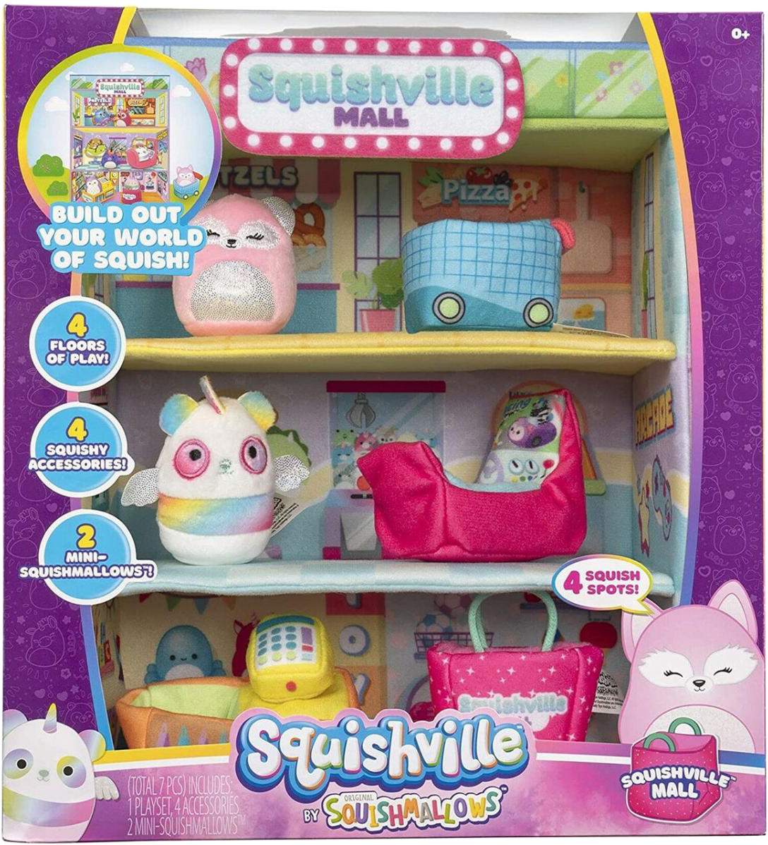 JAZWARES Squishville nagy plüss játékkészlet, pláza (SQM0048C-2)