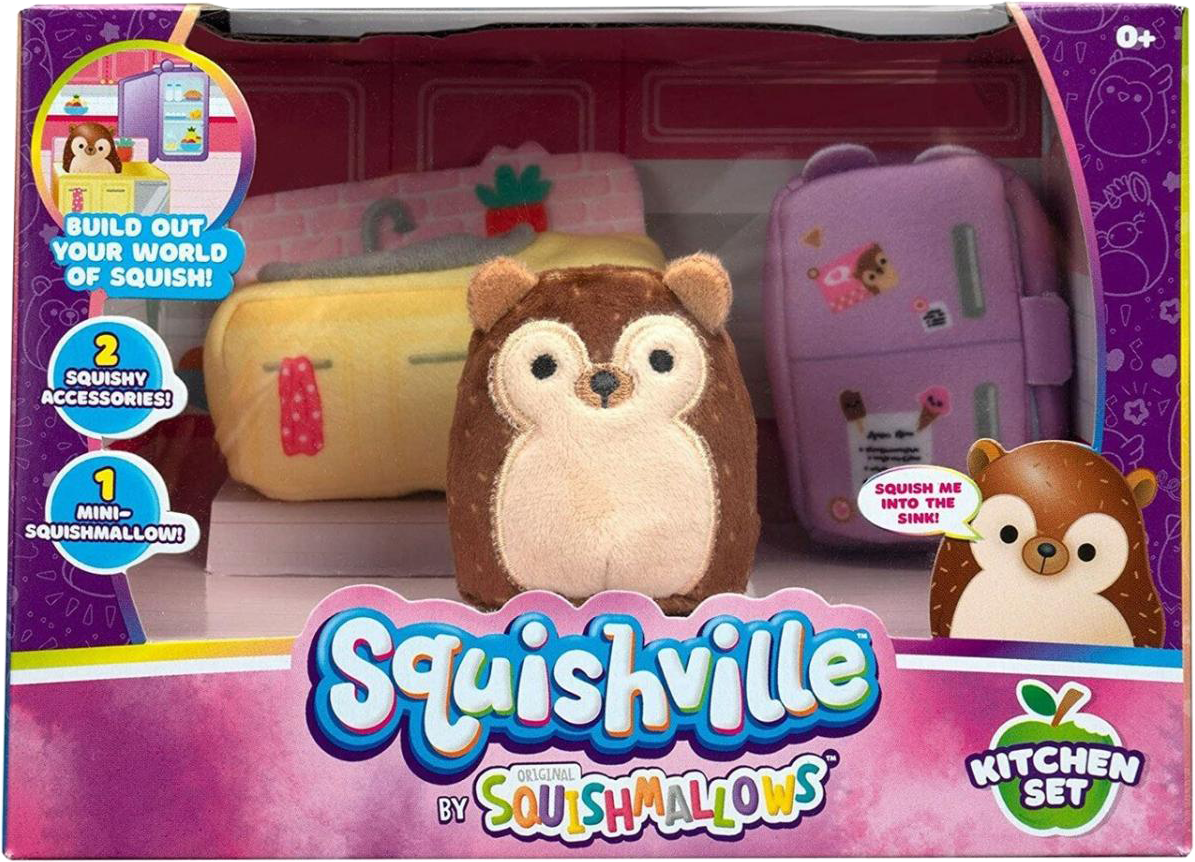 JAZWARES Squishville mini plüss játékkészlet, konyhai készlet (SQM0057D-1)