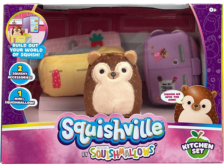 JAZWARES Squishville mini plüss játékkészlet, konyhai készlet (SQM0057D-1)