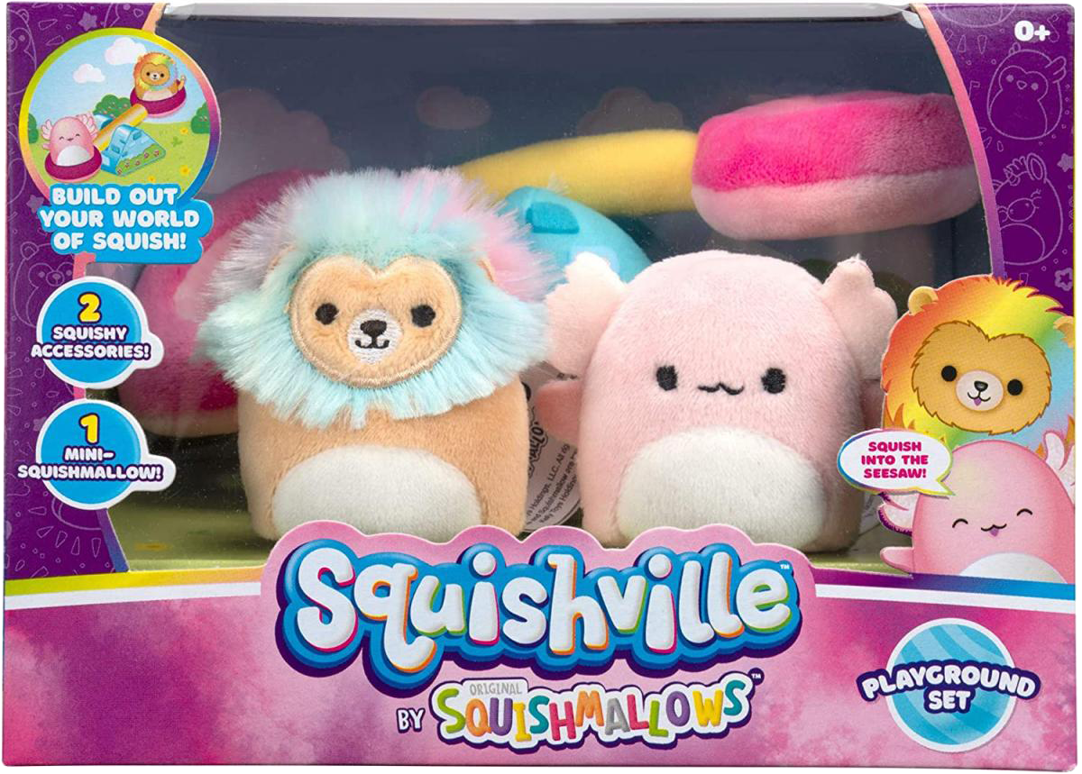 JAZWARES Squishville mini plüss játékkészlet, játszótéri készlet (SQM0057D-4)