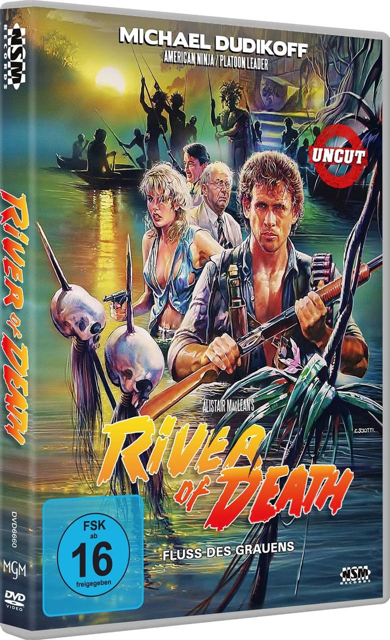 DVD-Cover für 'River of Death' mit Action und Fluss-Szene.