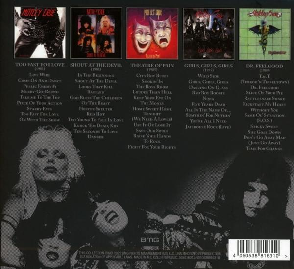 Albumcover mit Bandfotos und Songtiteln.