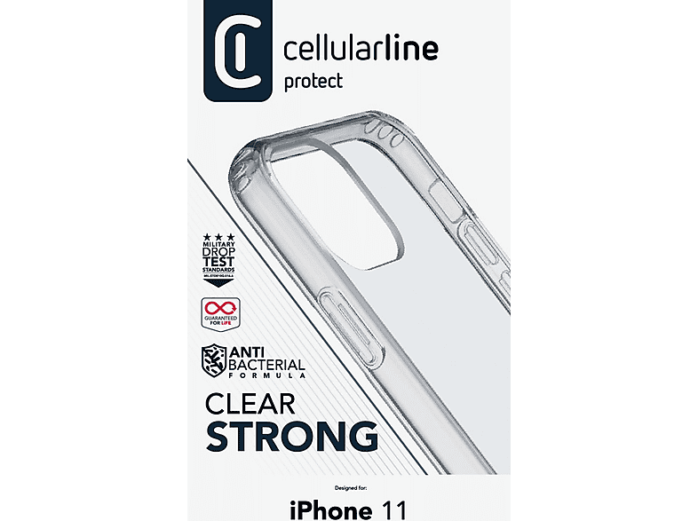 CELLULARLINE iPhone 11 Clearduo Sert Şeffaf Telefon Kılıfı Şeffaf Gri_1