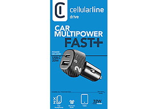 CELLULARLINE 2 Ports 32W Araç Şarj Cihazı Siyah_2