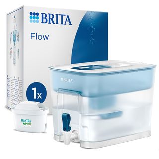Filtro de agua - Brita Flow XL, 8.2 l, Plástico reutilizable, Transparente y azul
