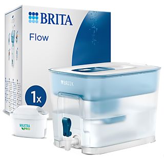 Filtro de agua - Brita Flow XL, 8.2 l, Plástico reutilizable, Transparente y azul