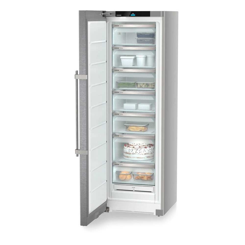 Congelador vertical - Liebherr SFNSDD 5257, No frost, Independiente, 185.5 cm, 35 dB (A), 277 l, Pantalla táctil, EasyOpen, Inox