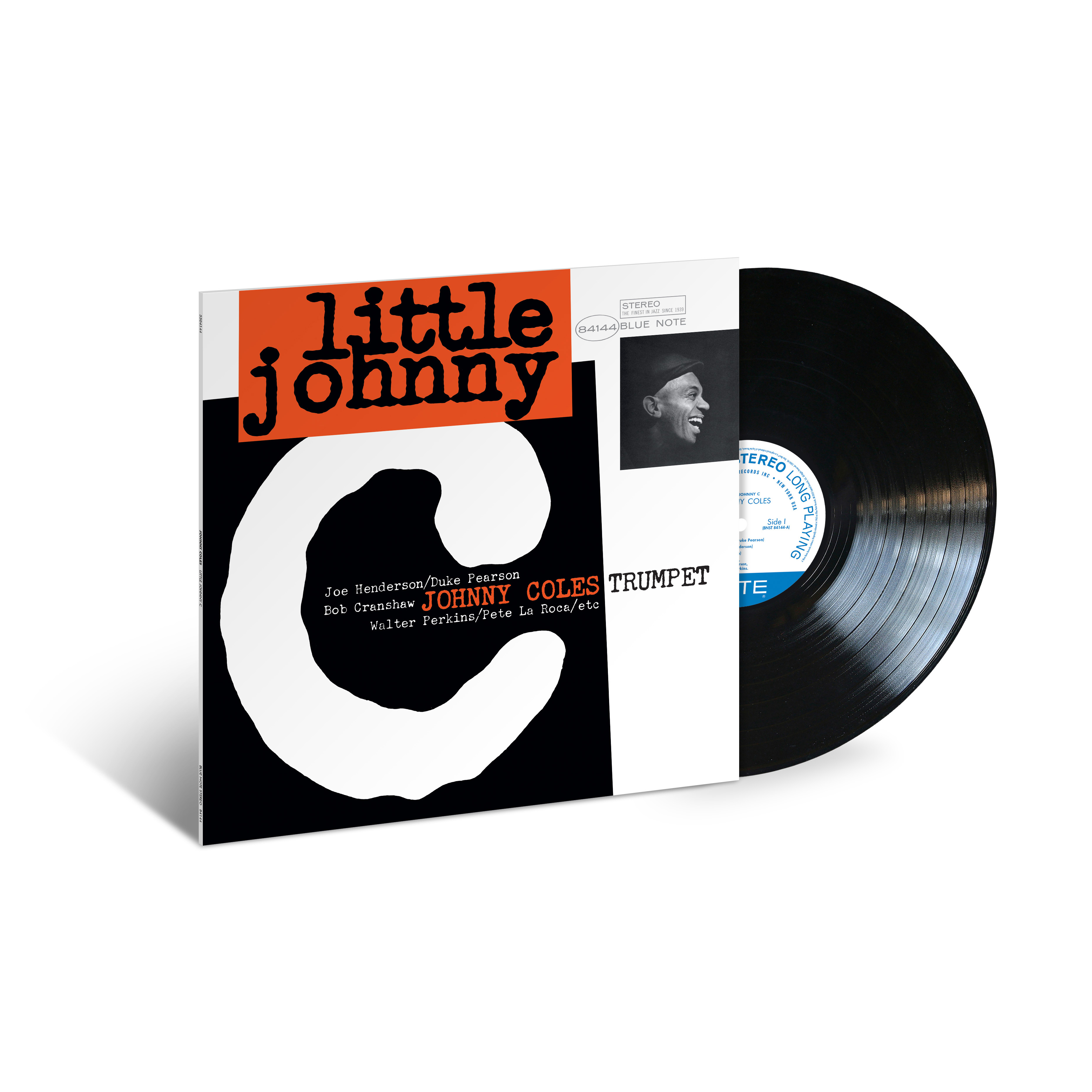 Albumcover von Little Johnny C mit schwarzer Vinyl-Schallplatte auf der rechten Seite.