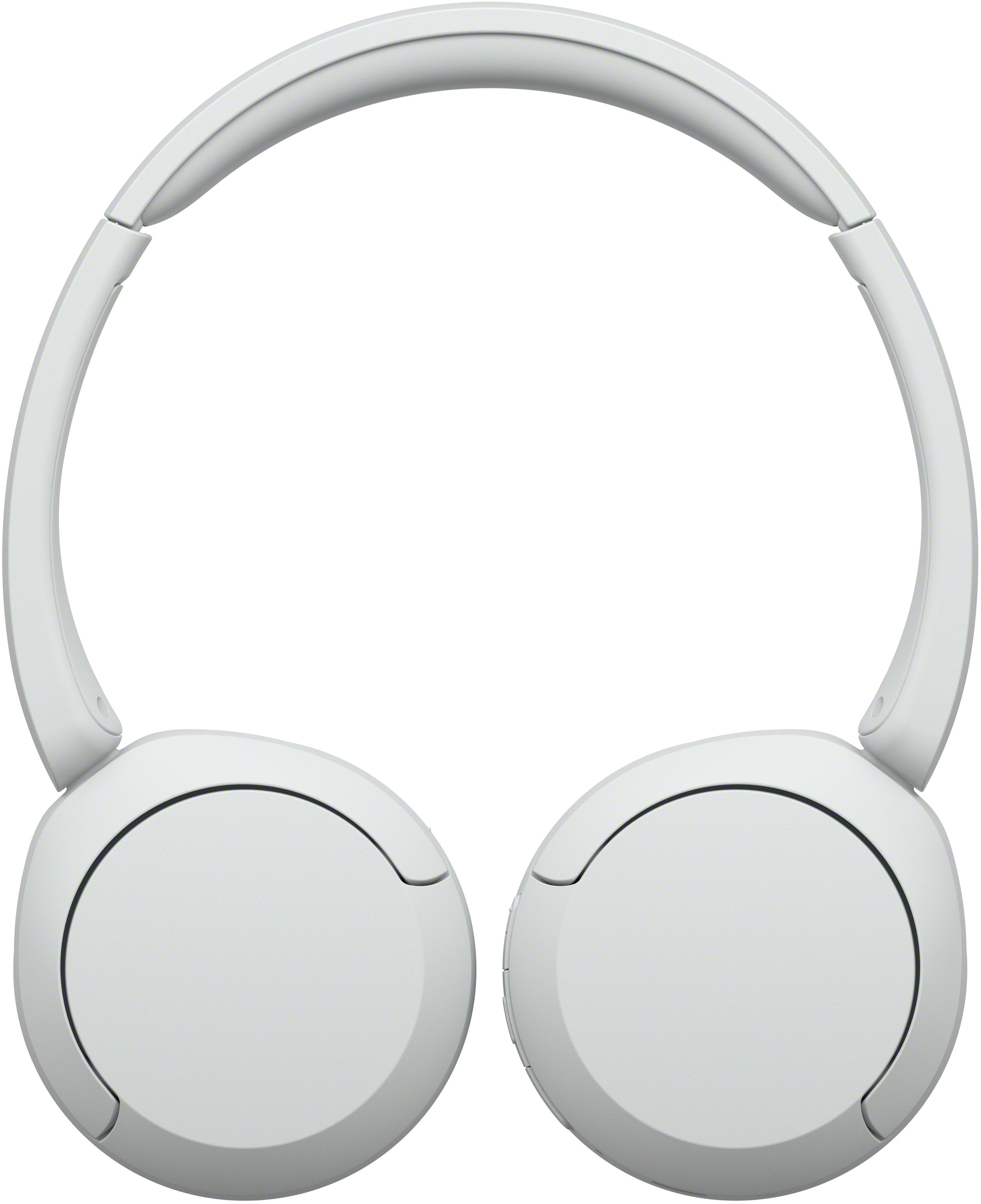 Casque blanc. Le design est simple et les écouteurs sont grands.