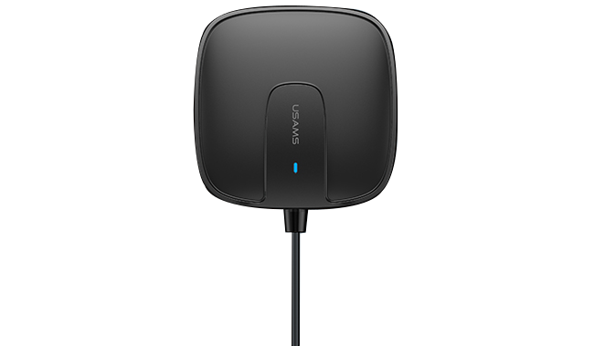 USAMS W1 MagSafe rögzítésű vezeték nélküli töltő, 15W, fekete (CD159DZ01)