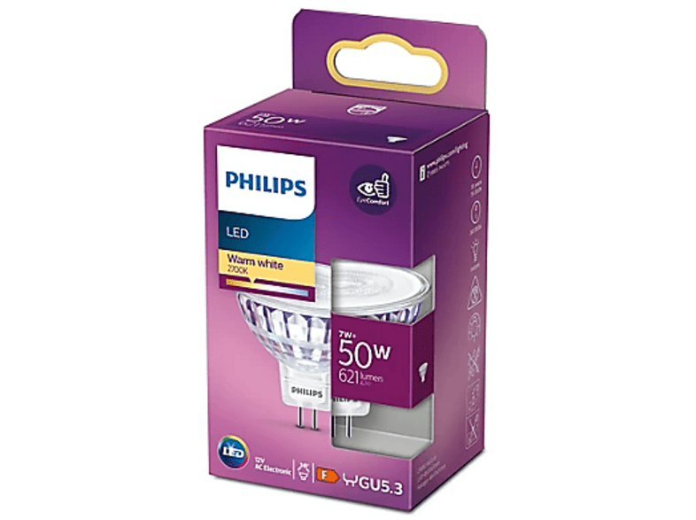 Philips LED classic GU5.3 50W 36° WW 12V 621LM; LED Lampe — Foto 2 von 2