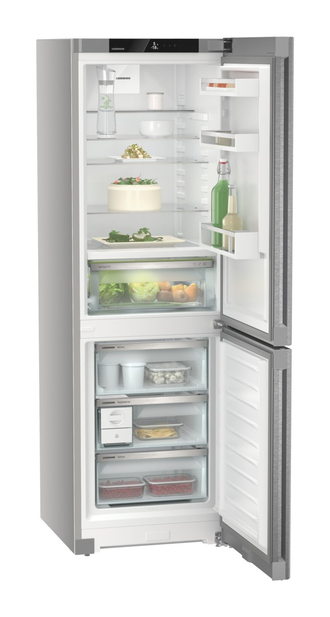 LIEBHERR CBNsdc 5223 Plus BioFresh Kühl- und Gefrierkombination (C, 320 l, 1855 mm hoch, Standgerät, Edelstahltür mit SmartSteel)