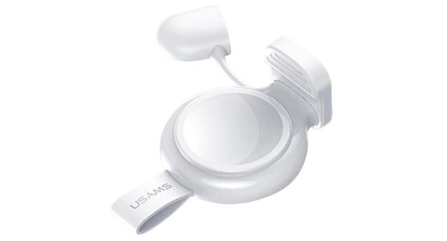 USAMS Mágneses töltő Apple Watch okosórához, USB, fehér (CC61WH02)