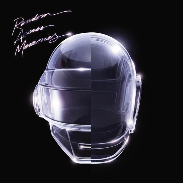 Daft Punk sisak fekete háttérrel, a "Random Access Memories" felirattal.