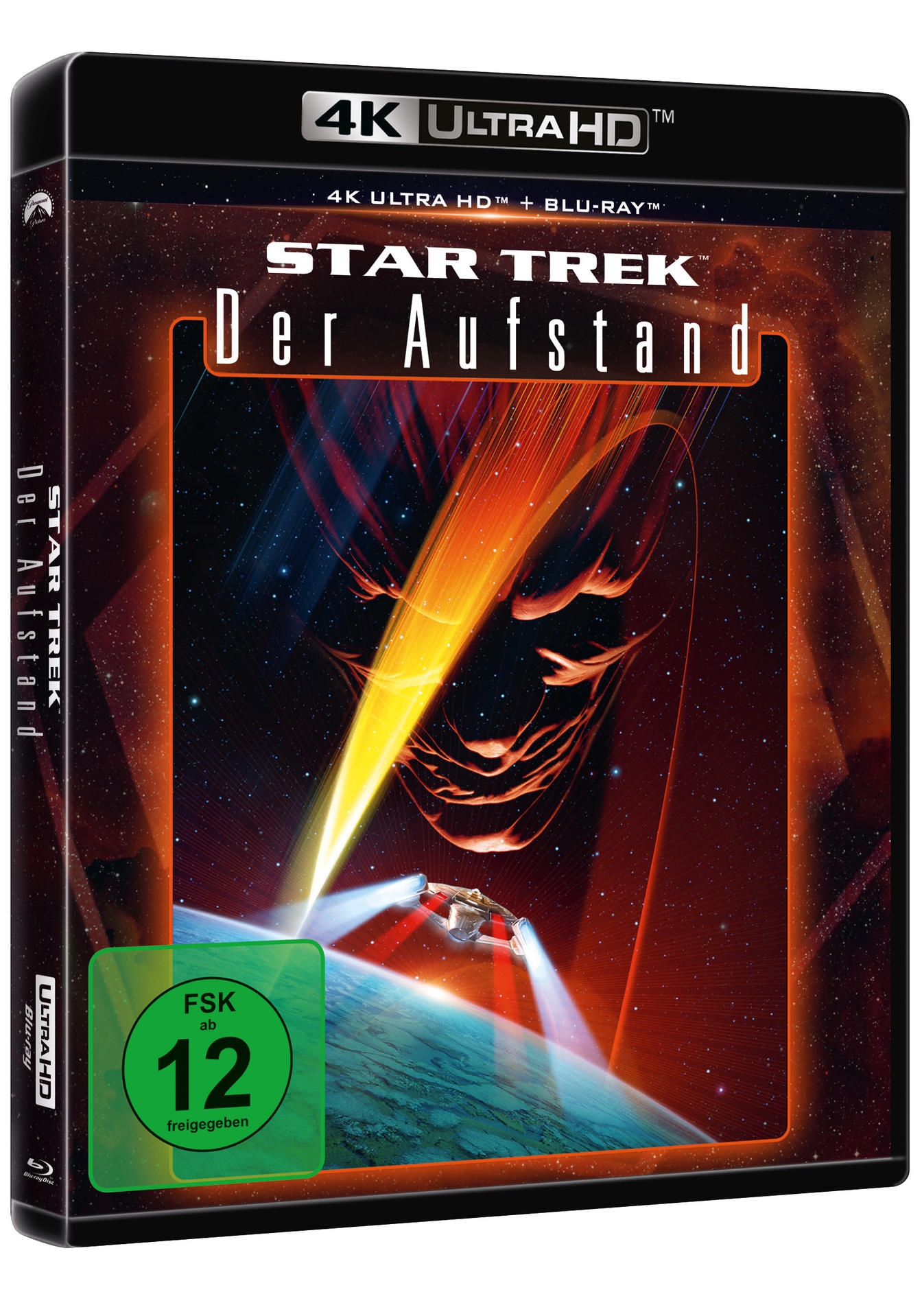 DVD-Hülle für Star Trek-Film. Die Hülle ist schwarz mit Raumschiff-Grafik.