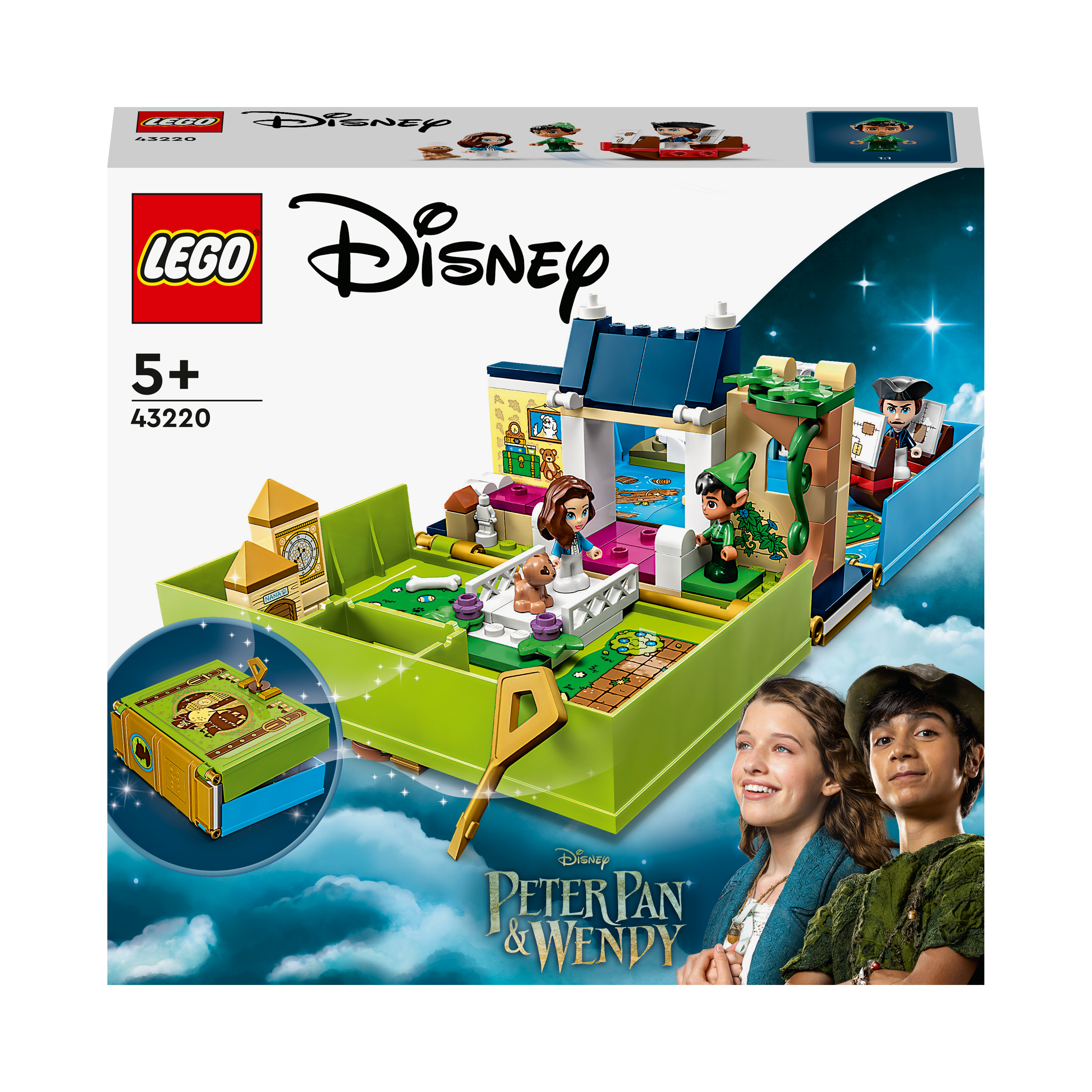LEGO Disney Classic 43220 Peter Mehrfarbig & Märchenbuch-Abenteuer – Pan Wendy Bausatz