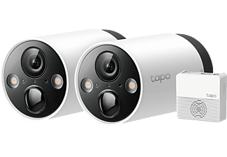 TP-LINK Tapo C420S2 Bataryalı Akıllı Kablosuz Güvenlik Kamerası Sistemi 2'li Kamera Kiti Beyaz Siyah