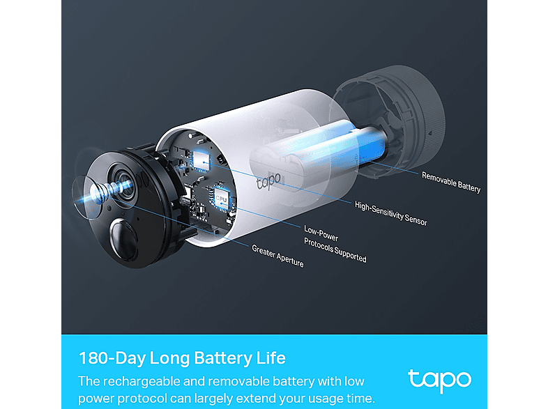 TP-LINK Tapo C400S2 Bataryalı Akıllı Kablosuz Güvenlik Kamerası Sistemi 2'li Kamera Kiti Beyaz Siyah_2