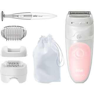 BRAUN Silk-épil 5-820 SensoSmart - Epilierer Wet & Dry (Weiss/Pink)