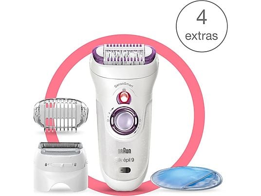 BRAUN Silk-épil 9-710 SensoSmart - Epilierer (Weiss/Violett)