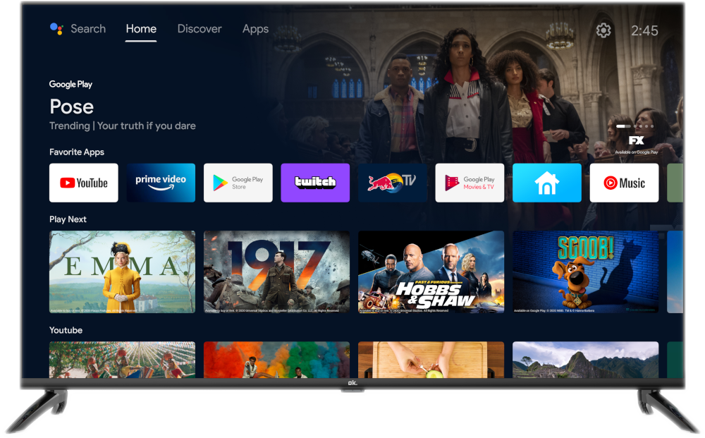 OK. OTV 43AU-5023C 43" FULL LED Smart 4K - Ultra HD 4K - Led-tv - 43 inch
