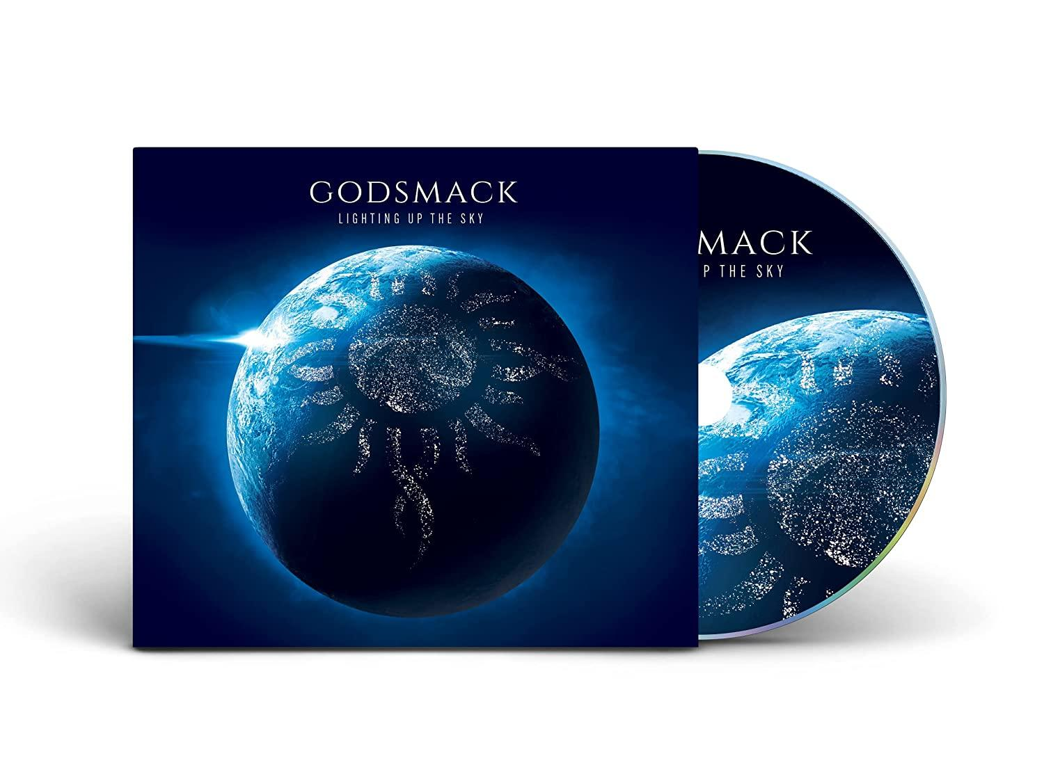Pochette de l'album Godsmack : Terre avec un motif de soleil sur la pochette et le CD.