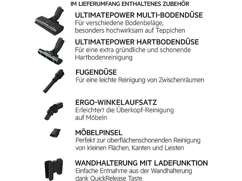 AEG ULTIMATE 7000 (AP71U142MM) Stielsauger, Akkubetrieb, 300 Watt