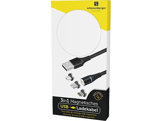 SCHOENENBERGER 87.3IN1USB - USB Kabel (Schwarz)