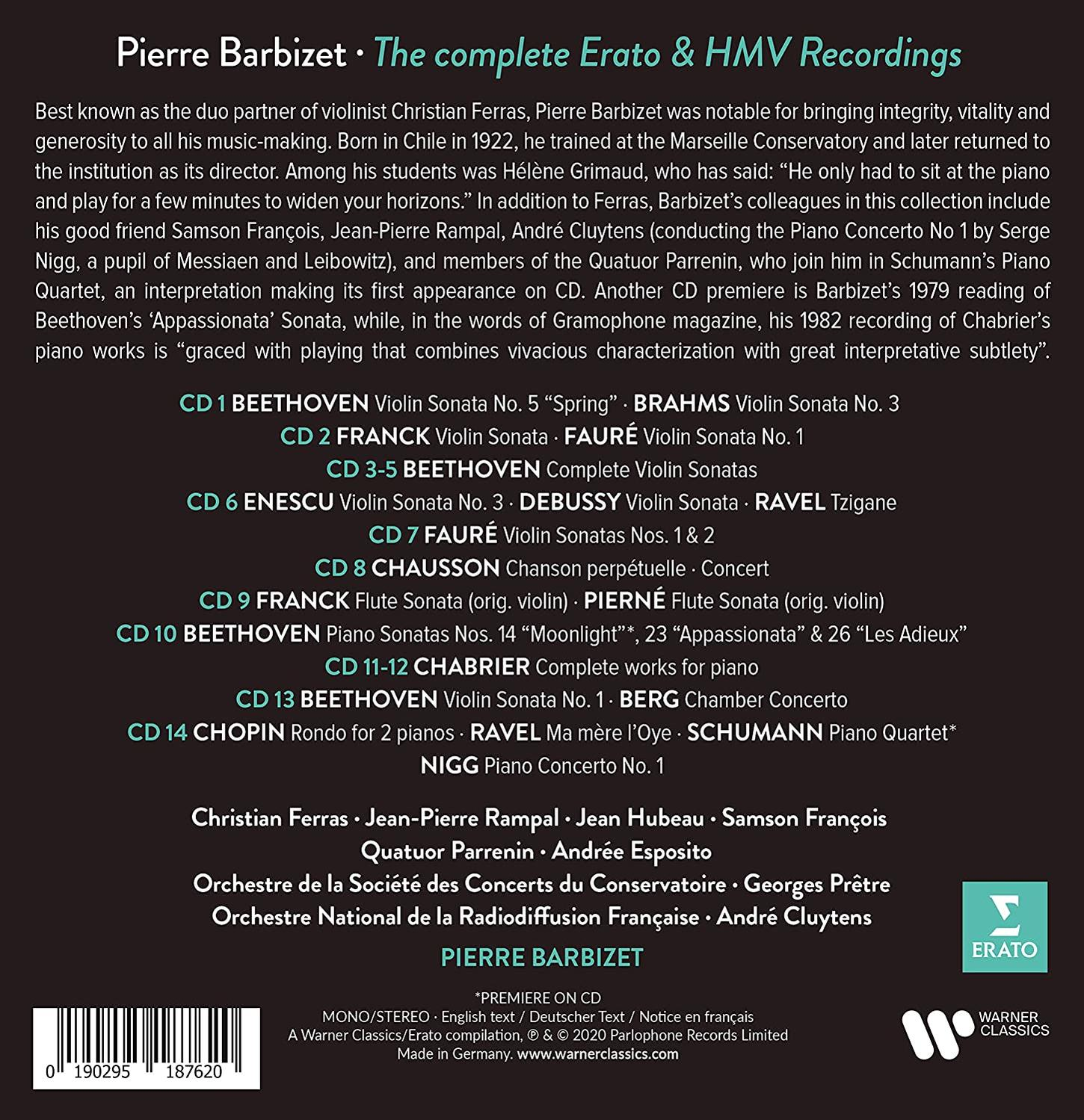 Barbizet - The Complete Erato Recordings  - (CD)