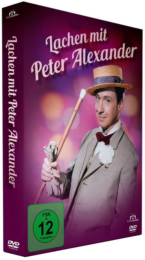DVD-Box-Set für "Lachen mit Peter Alexander". Das Cover zeigt Peter Alexander mit Stock und Hut.