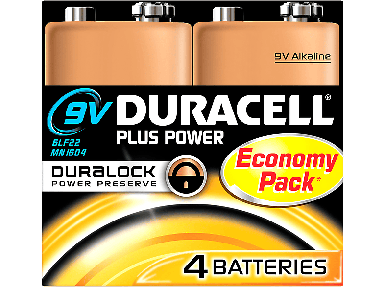 Duracell 9V Plus (Alkaline) Batterie 4 Stück — Foto 2 von 2