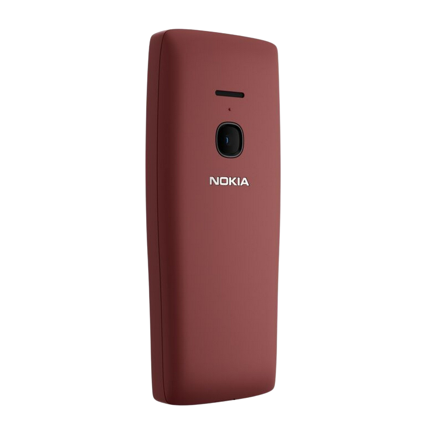 Rode mobiele telefoon met camera en het woord 'NOKIA'.
