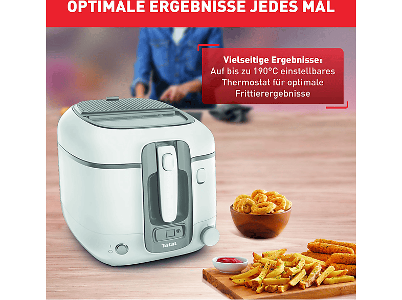 Tefal FR3141 Super Uno Fritteuse (1,5 kg, 1800 Watt, Weiß)