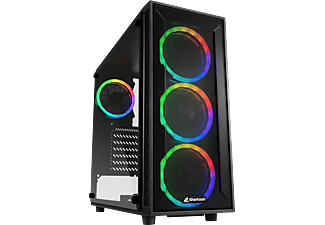 SHARKOON TG4M RGB PC-Gehäuse, Schwarz
