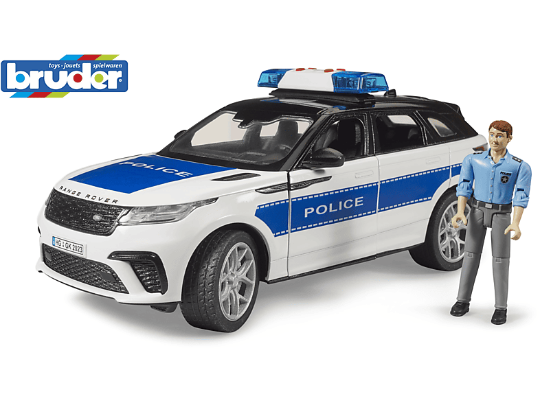 BRUDER 02890 Range Polizeifahrzeug Polizist Mehrfarbig Velar Rover Spielzeugauto mit