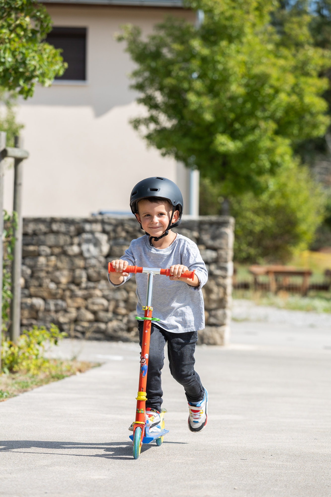 Super Kinderroller Mario SMOBY Roller Mehrfarbig