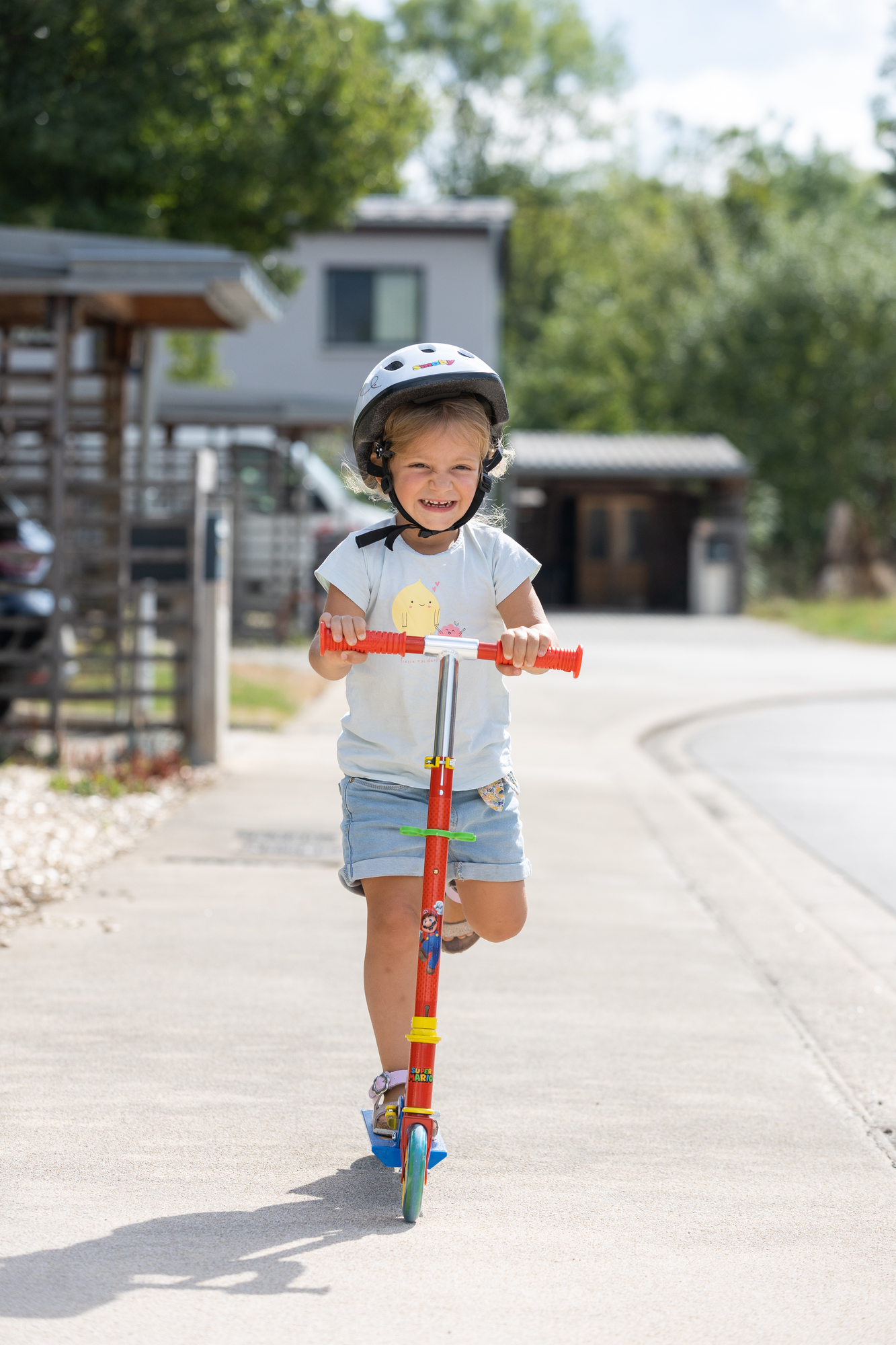 Super Kinderroller Mario SMOBY Roller Mehrfarbig