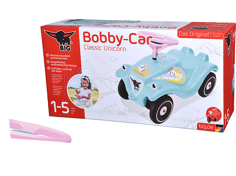 BIG Bobby Car Classic Mehrfarbig Rutscherfahrzeug Mehrfarbig Einhorn