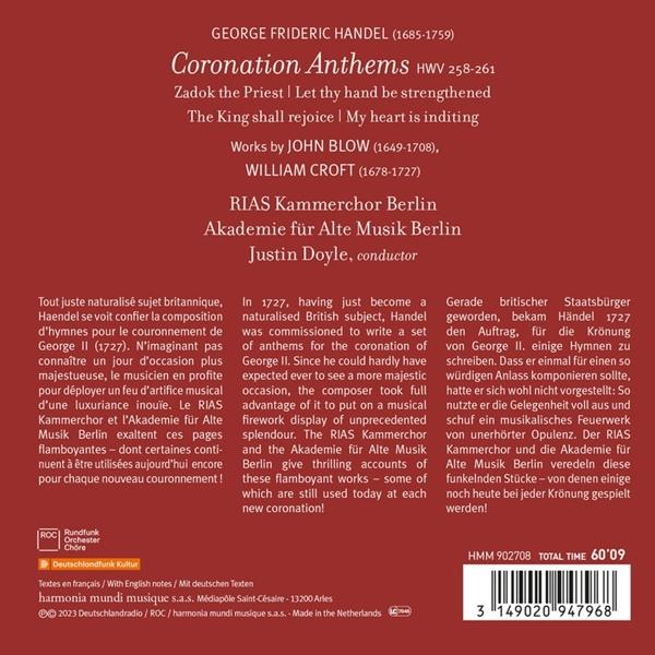 Akademie Fur Alte Musik Berlin Just - Coronation Anthems  - (CD)
