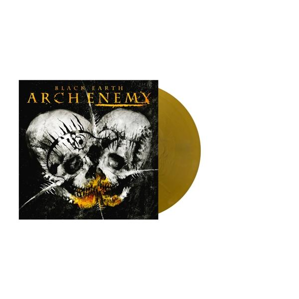 Albumcover: Arch Enemy, Black Earth, mit goldener Vinylplatte.