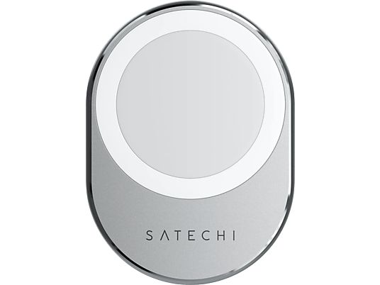 SATECHI ST-MCMWCM QI - Caricabatterie magnetico wireless per auto (Grigio siderale)